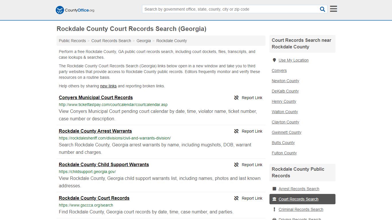 Rockdale County Court Records Search (Georgia) - County Office